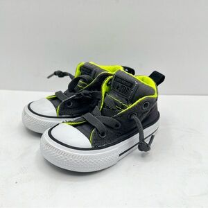 Chuck Taylor® Infant Size 4 Gray/Lime Green ShoesClassicBabyConverse Sneakers